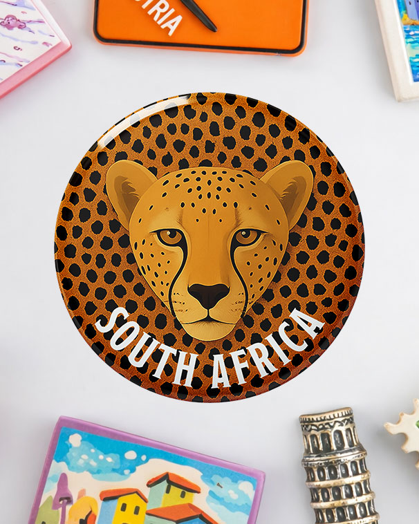 Cheetah - South African Fridge Magnet