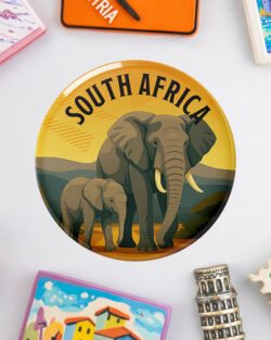 Elephant Trail - South African Fridge Magnet