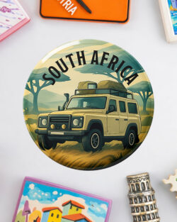 Safari Land Rover - South African Fridge Magnet